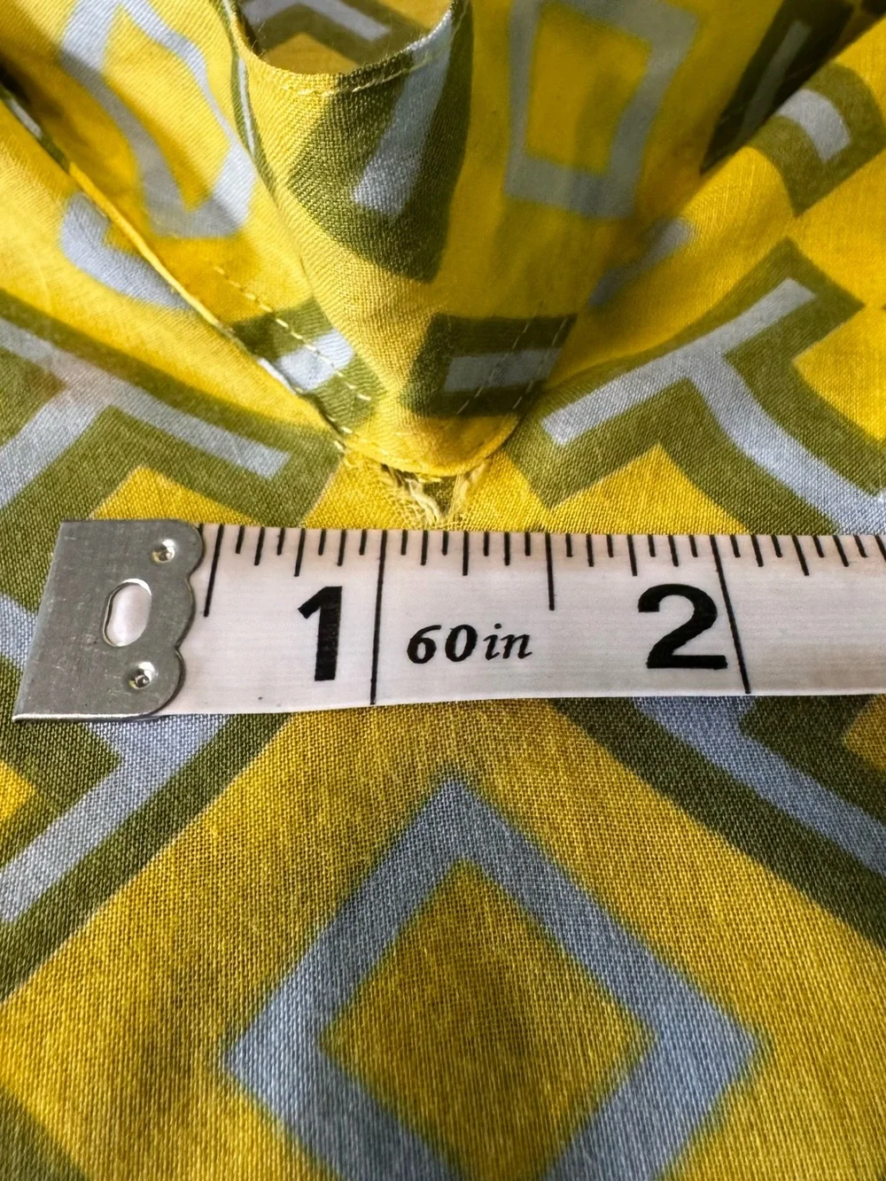 Tory Burch Yellow and Green Geometric Print Top